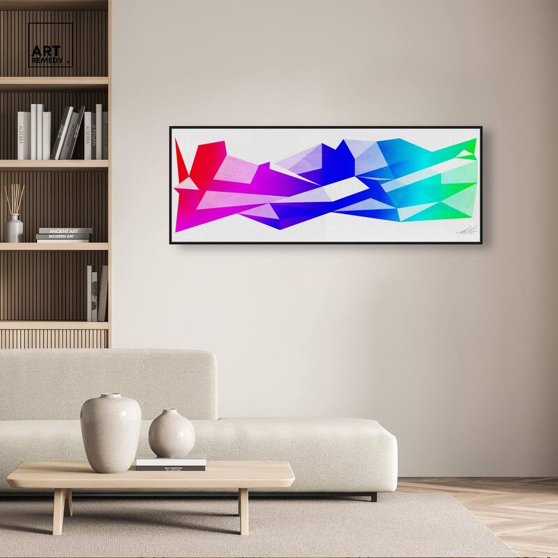 Geometric Gemstone Panoramic Canvas by Art Remedy