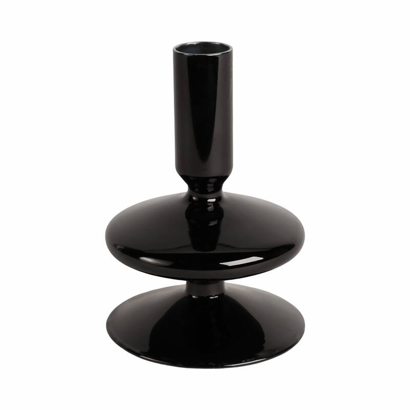 Modern Bubble Glass Candle Holder with Rounded Accent Base