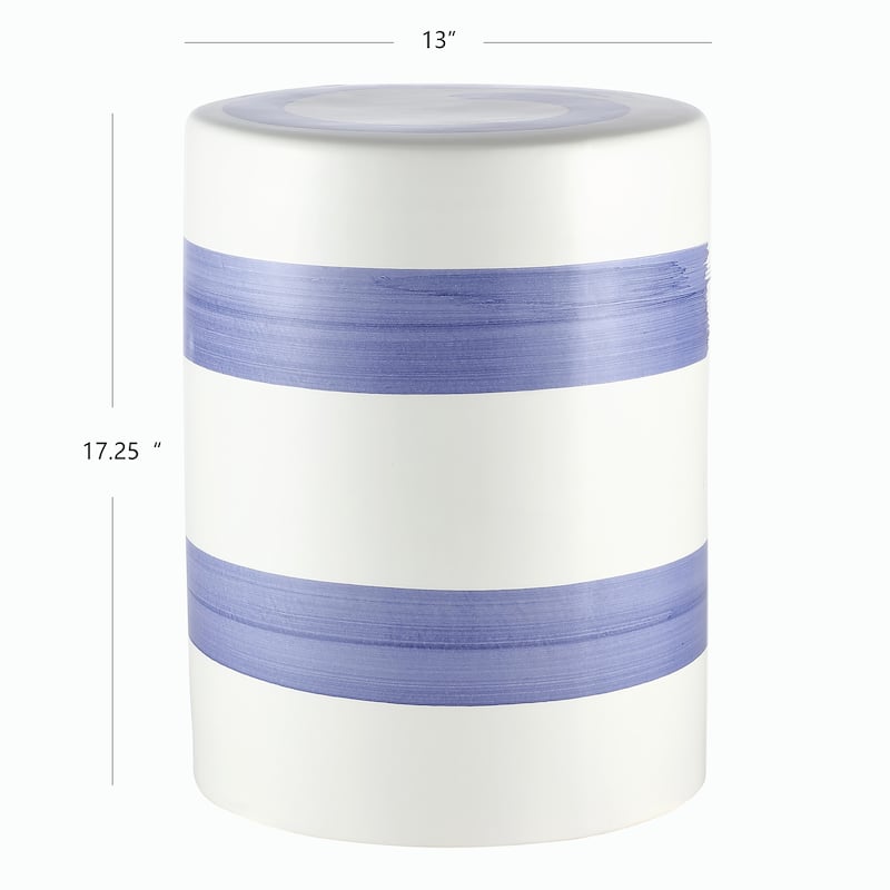 SAFAVIEH Amie Stripe Ceramic Decorative Garden Stool