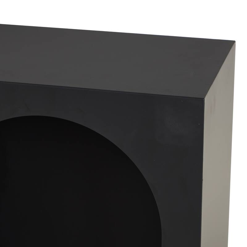 Black or Cream Metal 5 Shelf Geometric Storage Shelving Unit