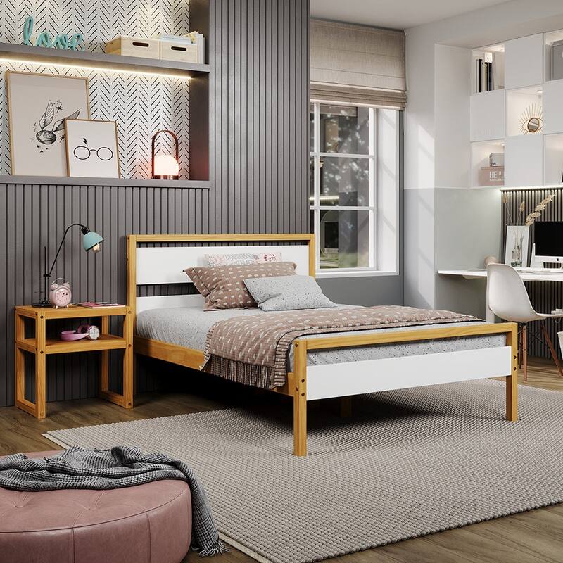 P'kolino Quadra Full Bed - White and Natural