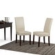 preview thumbnail 64 of 111, WYNDENHALL Normandy Transitional Parson Dining Chair (Set of 2) - 18.1"w x 18.5" d x 39.4" h Satin Cream