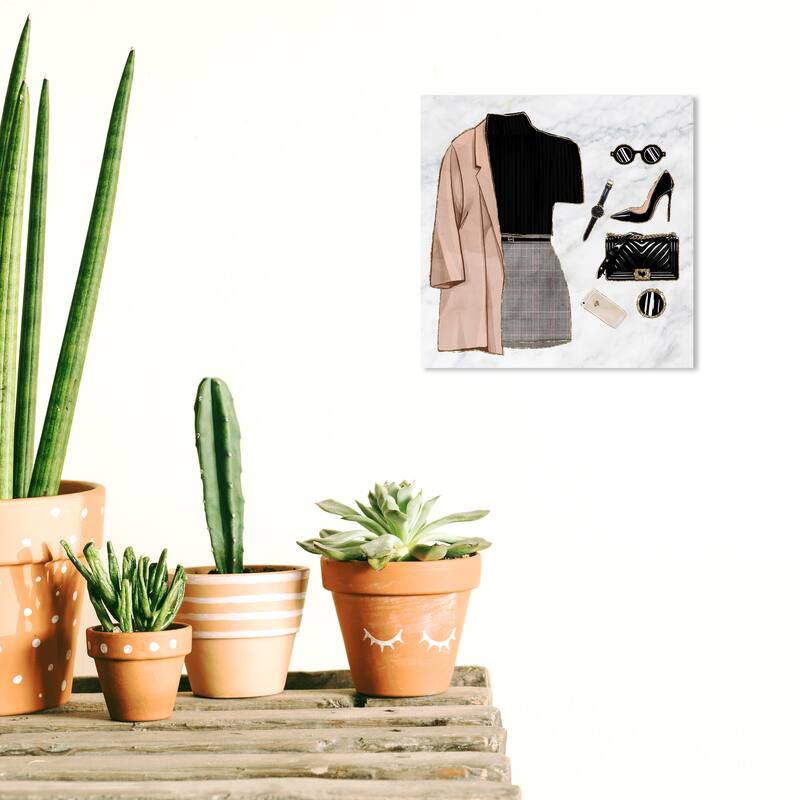 Wynwood Studio Canvas Fashion and Glam Her Closet Picks Black and Glam Wall Art Canvas Print - 12 x 12