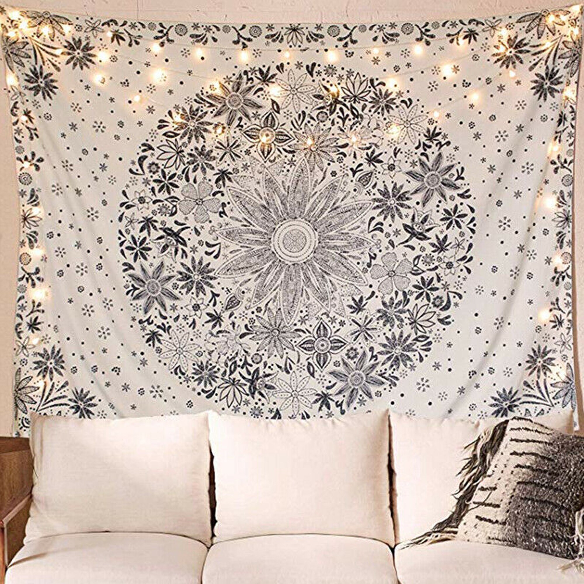 Floral Scenery Tapestry Wall Hanging Home Decor Bedspread Wall Blanket Art Decor 