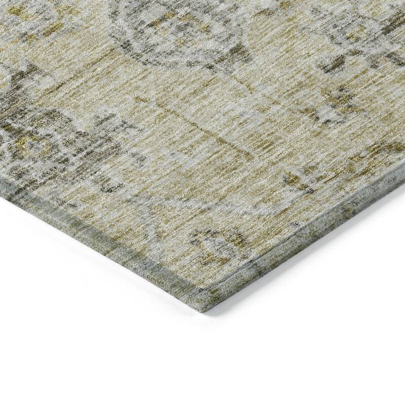 HomeRoots Damask Traditional Rectangle Outdoor Rug