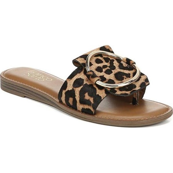 franco sarto leopard slides