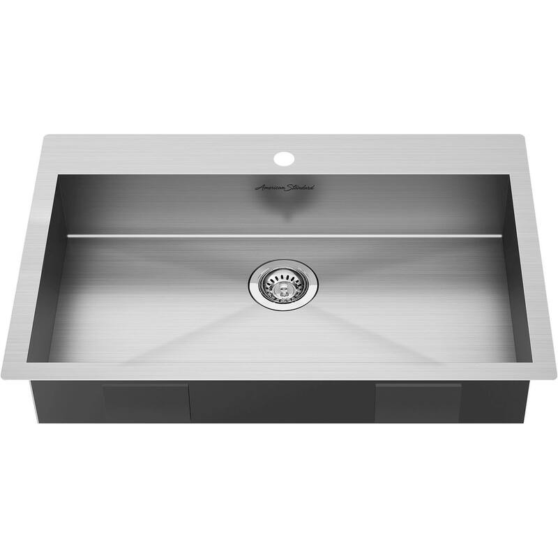 American Standard Edgewater 33" Drop In or Undermount Single Basin - Stainless Steel