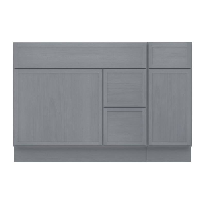 Vanity Art 48" Birch Freestanding Bathroom Vanity Cabinet without Top
