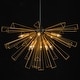 preview thumbnail 9 of 11, 10-Light Modern Large Round Sputnik Starburst Pendant Light Firework Semi-Sphere Globe Chandelier - 34.2 in. W x 19.6 in. H