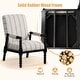 preview thumbnail 6 of 7, Gymax Accent Chair Upholstered Armchair w/ Rubber Wood Frame Ergonomic