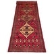 preview thumbnail 3 of 7, ECARPETGALLERY Hand-knotted Andelz Red Wool Rug - 3'6 x 12'10