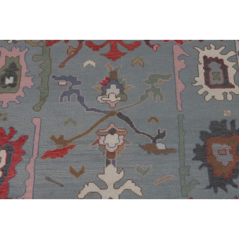 Transitional Oushak Oriental Area Rug Handmade Wool Carpet - 7'11"x 9'11"