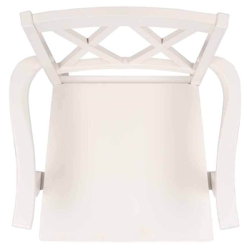 SAFAVIEH HOME Yelena Double X-Back Arm Chair - 18"W x 22"D x 39"H