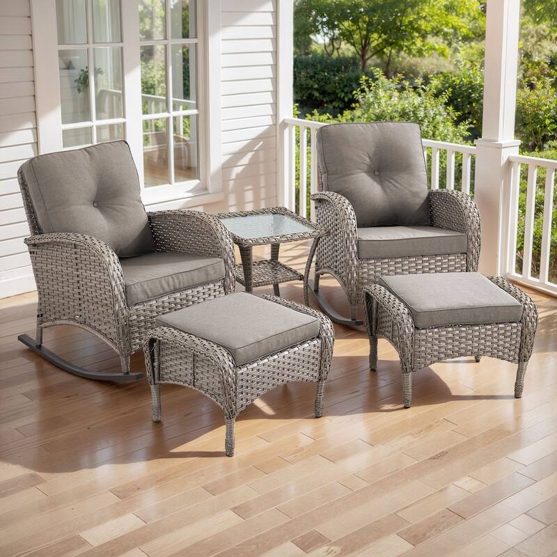 Gymojoy Premium Wicker Patio Furniture Set - Ultimate Comfort & Weather-Resistant Design