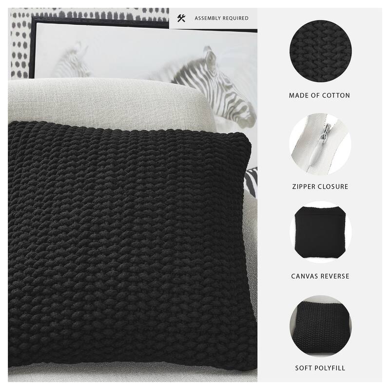 Signature Design by Ashley Renemore Black Pillow (Set of 4)