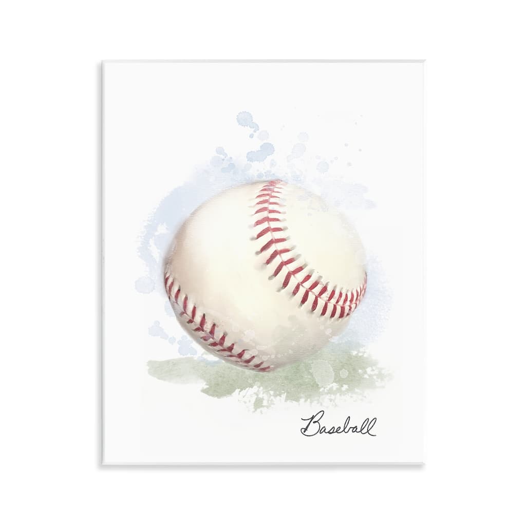 Stupell Soft Pastel Baseball Wall Plaque Art Design By Matthew Piotrowicz