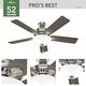 preview thumbnail 4 of 17, Hunter 52" Pro's Best Traditional Ceiling Fan with LED Light Kit and Pull Chain - DC Motor - ENERGY STAR!