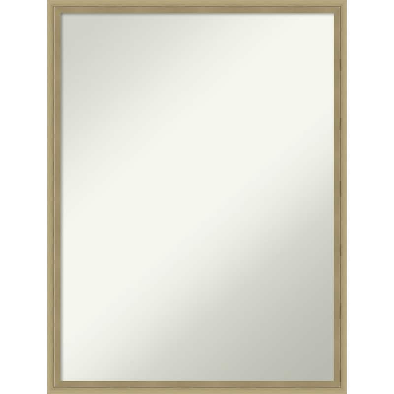 Non-Beveled Lucie Champagne Framed Decorative Wall Mirror
