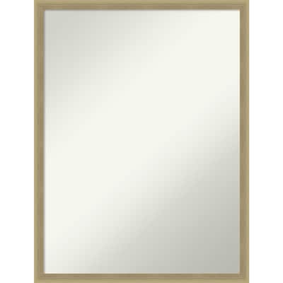 Non-Beveled Lucie Champagne Framed Decorative Wall Mirror
