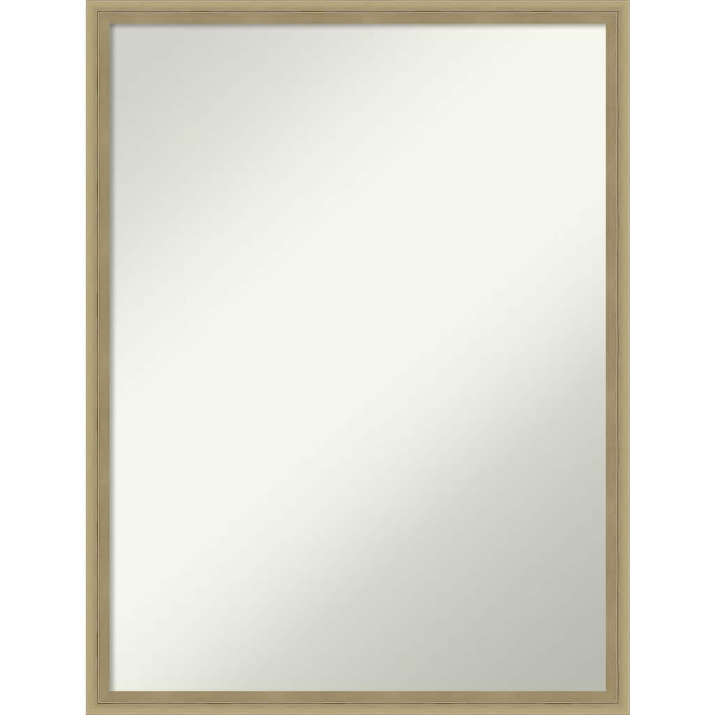 Non-Beveled Lucie Champagne Framed Decorative Wall Mirror