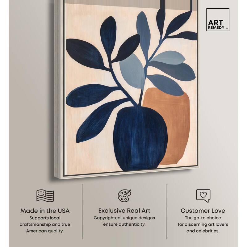 Blue Matisse Jar I Canvas by Art Remedy