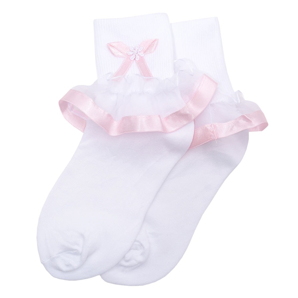 baby girl white ruffle socks