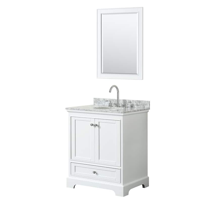 Deborah 30-inch Single Vanity, Oval Sink, 24-inch Mirror