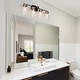 preview thumbnail 18 of 19, Modern Black Gold 1/2/3/4-Light Linear Bathroom Vanity Light Glass Wall Sconce