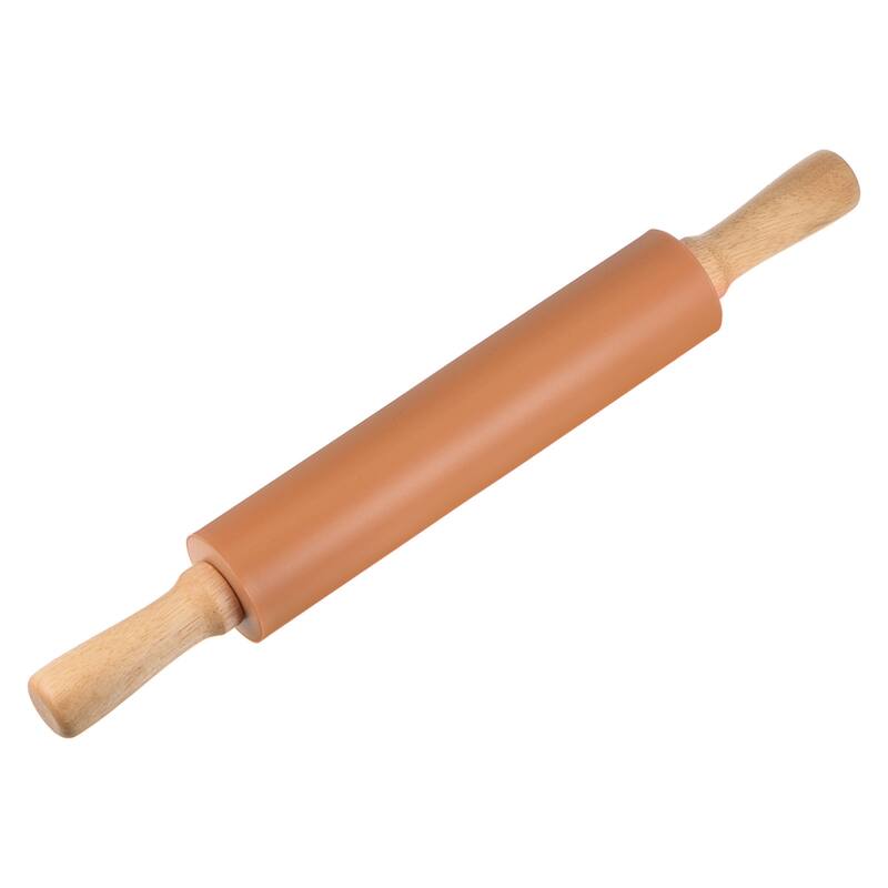 Silicone Rolling Pins for Baking 43cm x 5.2cm Brown