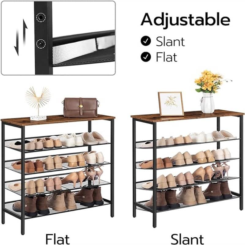 5-Tier Shoe Storage - 11.2"D x 29.5"W x 33.5"H
