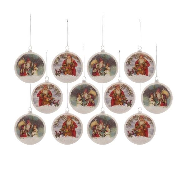 Santa Disc Ornament (Set of 12) - Bed Bath & Beyond - 36612101