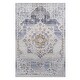 preview thumbnail 1 of 3, LOOM & LUXE Collection Cream/Gold/Medallion Non-Shedding Area Rug 120" D x 93" W x 0.28" H