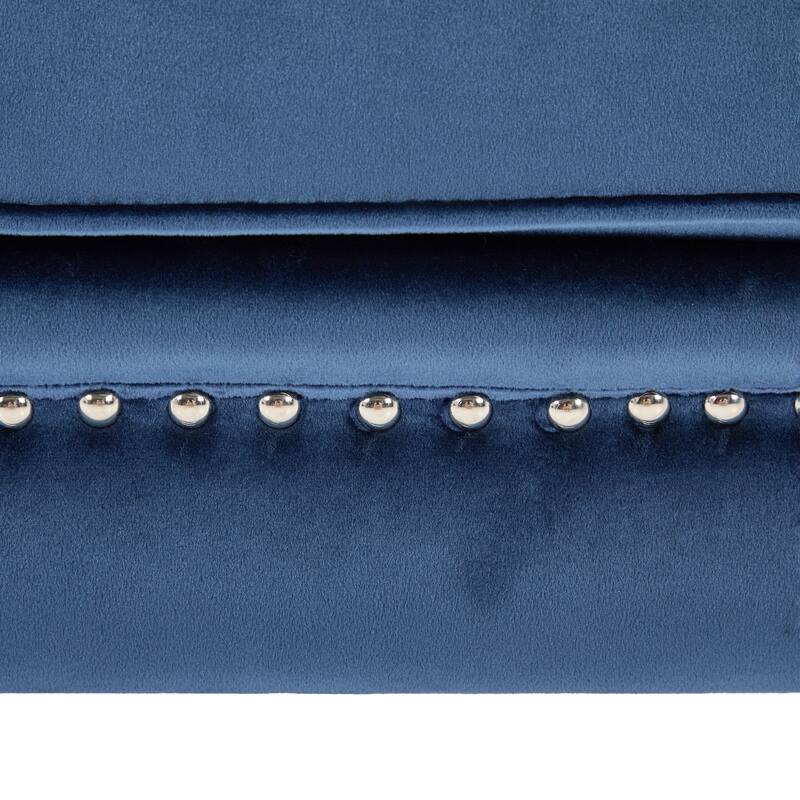 Christopher Knight Home - Velvet Bench with Nailhead Trim & Curved Arms