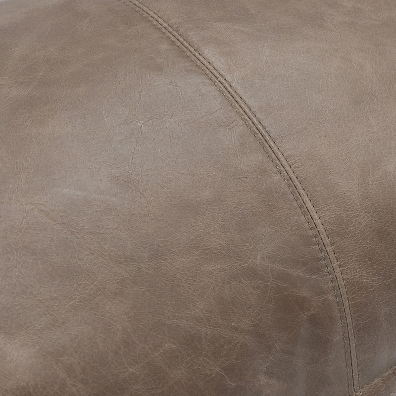 Kosas Home Cheyenne 100% Leather Throw Pillow, Taupe