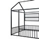 preview thumbnail 24 of 34, Superior Quality Metal House Bed Frame with Convenient Storage Space, Fence and Shelves, Full Size
