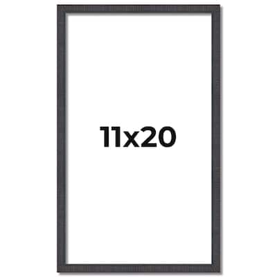 11x20 Frame Brown Solid Wood Picture Frame - Complete Modern Photo
