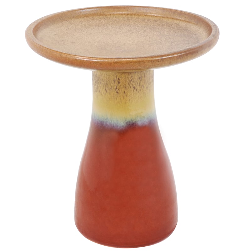Sunnydaze Duo-Tone Ceramic Bird Bath