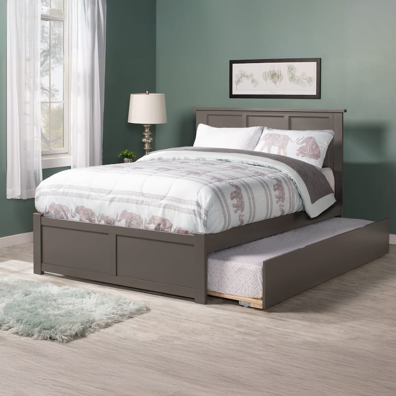 AFI Madison King Platform Bed with Footboard and Twin XL Trundle