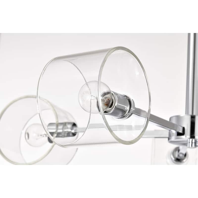 Marlowe 28 Inch 5 Light Chandelier Polished Nickel with Clear Glass - Polished Nickel