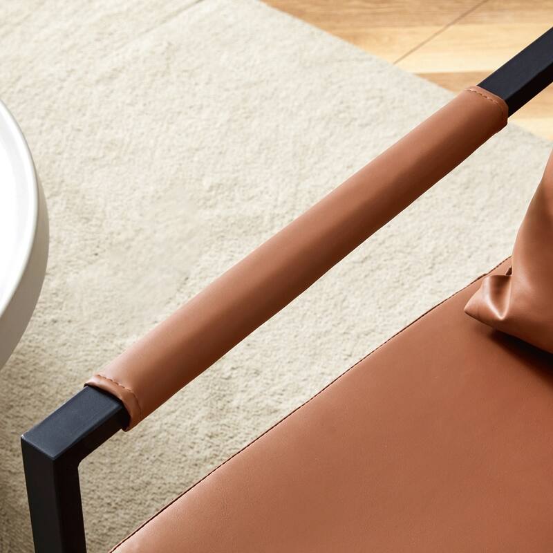 Classic PU Leather and Metal Frame Chair