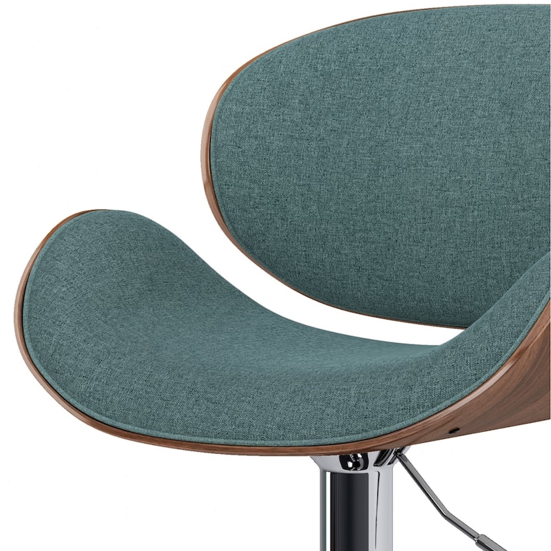 WYNDENHALL Avondale Mid Century Modern Bentwood Adjustable Swivel Bar Stool - 20.9 W x 20.5 D x 45.3 H