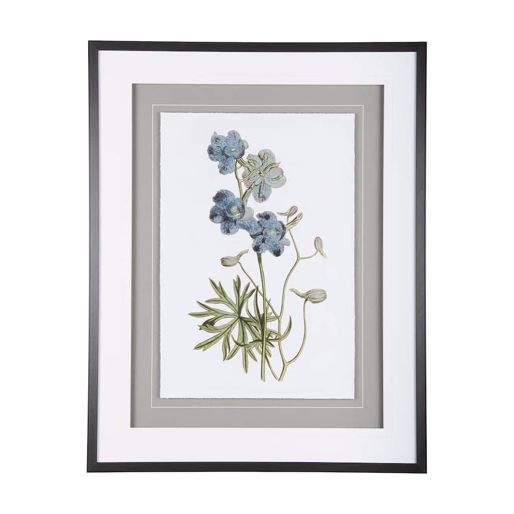 Soft Blue Botanicals V Framed Art Print