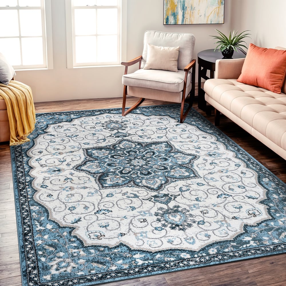 World Rug Gallery Traditional Medallion Area Rug