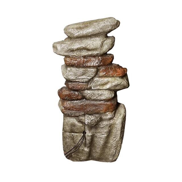 29.9" LED Lights Rock Water Fountain