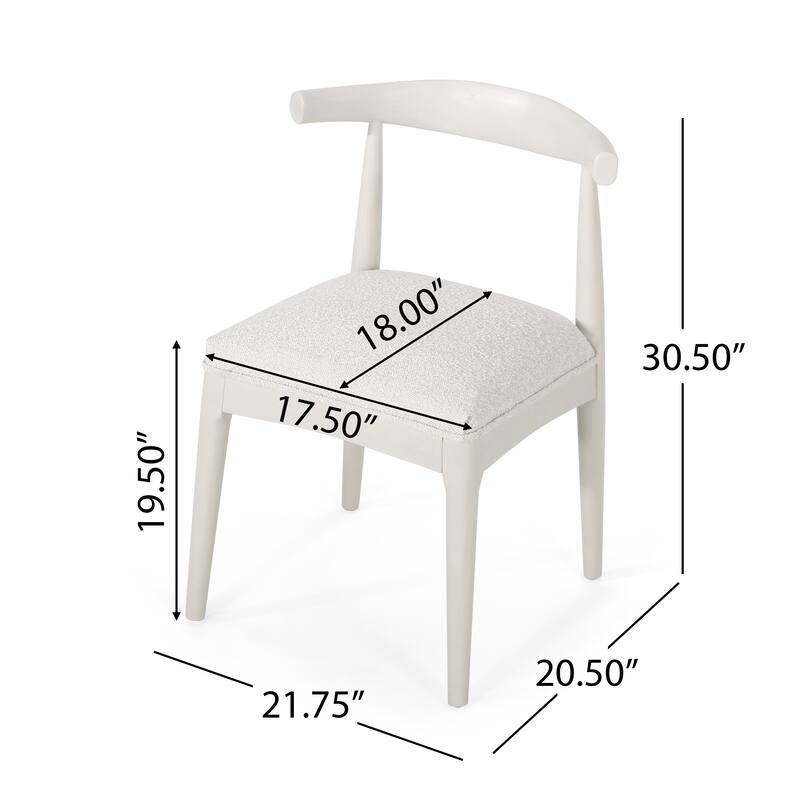 Cortina Fabric and Rubberwood Dining Chairs (Set of 2) by Christopher Knight Home