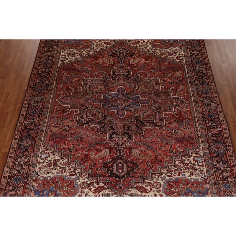 Traditional Vegetable Dye Heriz Persian Wool Area Rug Hand-knotted - 8'11" x 11'3"