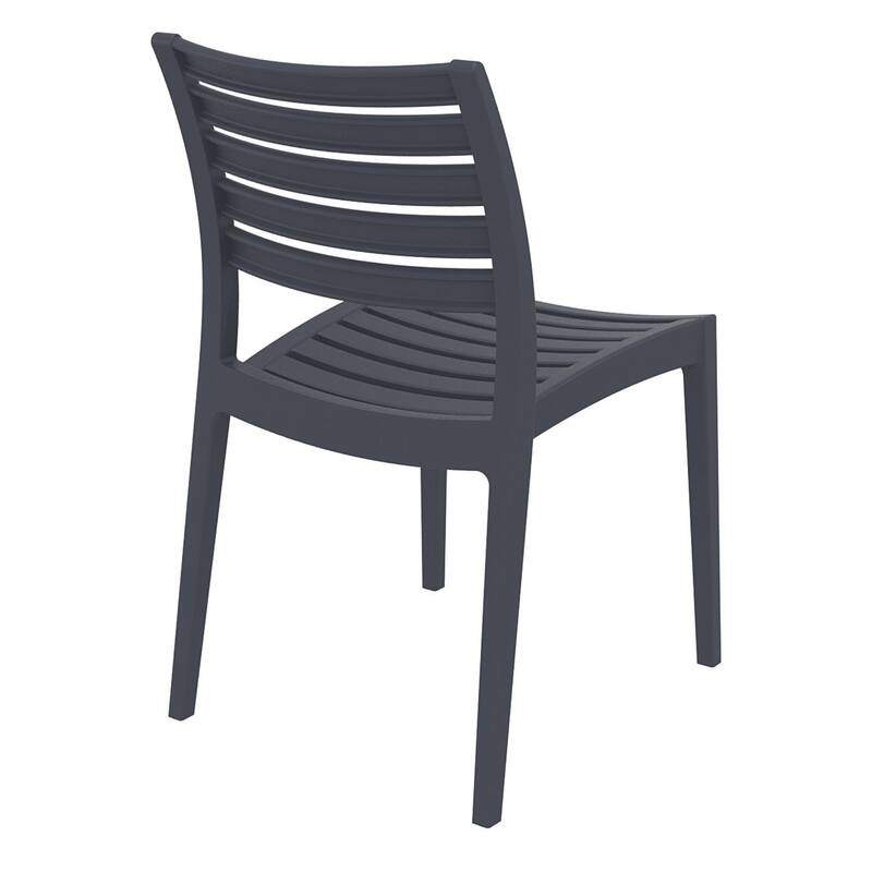 33" Gray Stackable Outdoor Patio Dining Chair