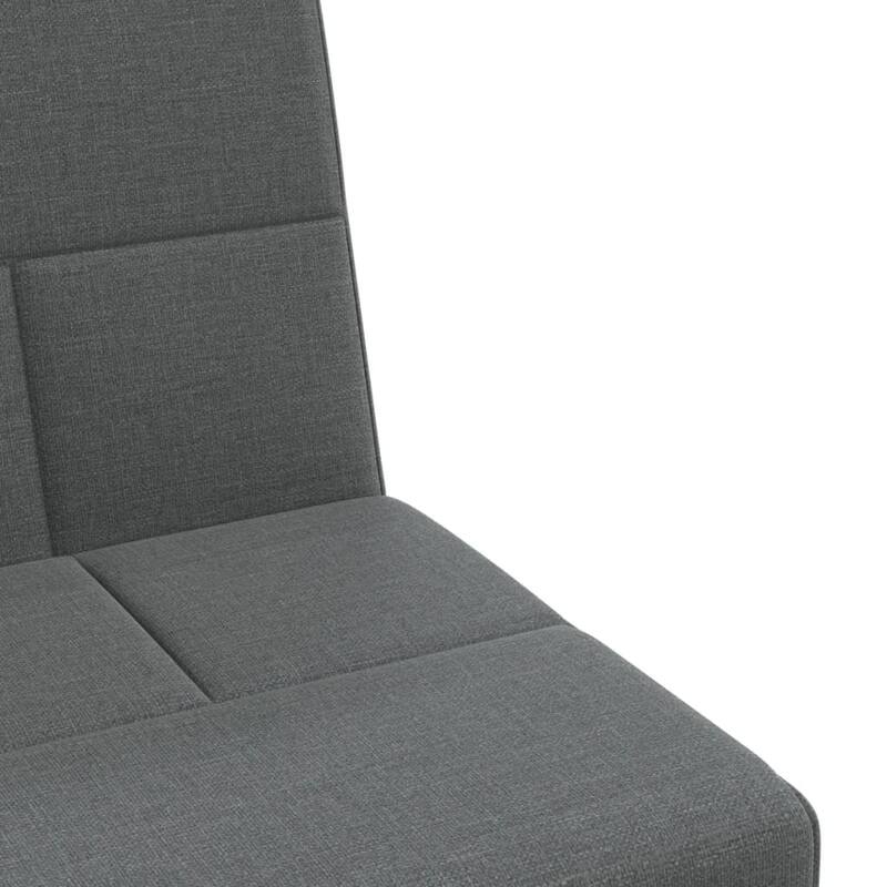 vidaXL L-shaped Sofa Bed Dark Gray 100.4"x55.1"x27.6" Fabric - 100.4" x 55.1" x 27.6"