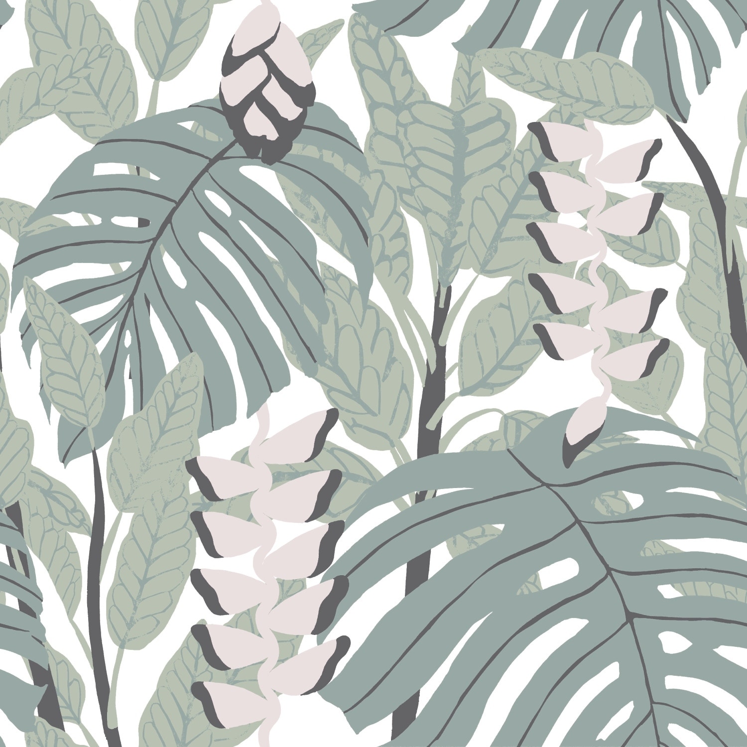 Finlayson Green & Pink Bunaken Peel and Stick Wallpaper
