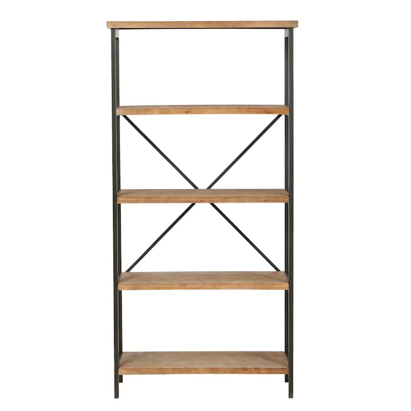 Winsten Industrial Wood/ Metal Bookcase by Christopher Knight Home